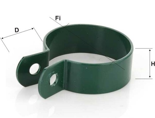 End clamp round fi60mm green - clamp,
