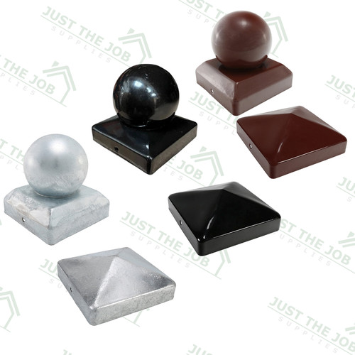 Metal fence post caps - |, oxide