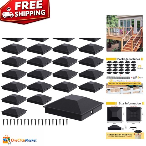 Pack black fence post - pack,