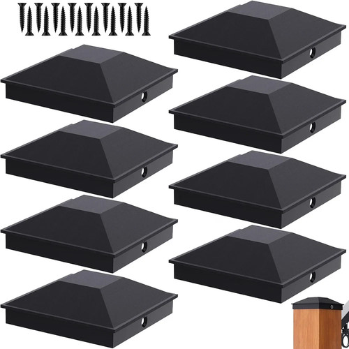 6x6 post caps black - 6x6, black(actual