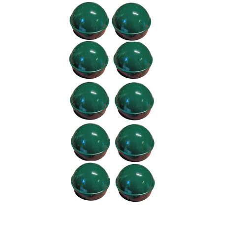 Green post caps - post, chain