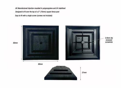Pack black plastic fence - of,