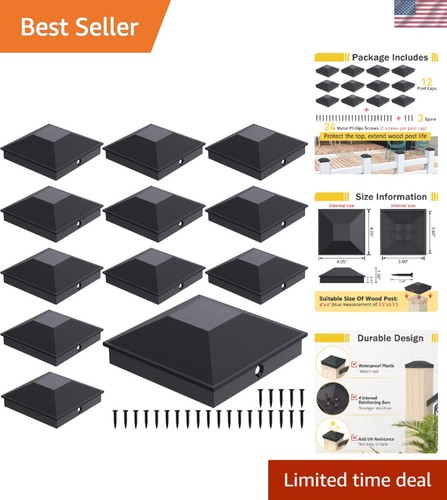 Sturdy 4x4 fence post caps - fence,