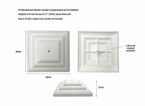 Pack white plastic fence - of,