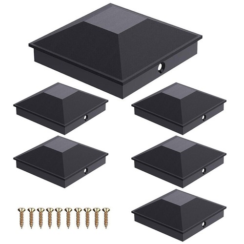 4x4 post caps - post, black(actual